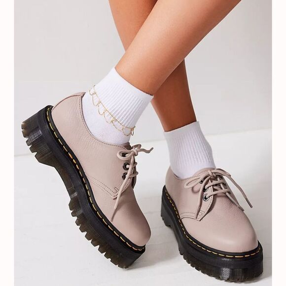 BRAND NEW DR.MARTENS 1461 QUAD II VINTAGE TAUPE  (VINTAGE-TAUPE) - Picture 1 of 16